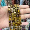 8mm Piedra Natural Cristal Ágata Disco Plano Cuentas Sueltas Pulsera DIY Collar Accesorios de Joyería Productos Semiacabados Venta al por Mayor
