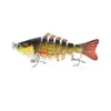 Cebo Artificial de Plástico 10CM 15G Plástico Biónico Señuelo Duro Simulación de Pez Multi-sección Pez Cebo Artificial Señuelo para Pesca de Agua Dulce Señuelo de Siete Secciones