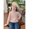 [En stock suéter de cuello alto para niñas otoño e invierno nueva ropa para niños con suéter de invierno para bebé tejido para niños