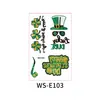 Nuevo Producto Transfronterizo: Calle. Pegatinas de Tatuaje de Brillo del Día de San Patricio, Pegatinas de Tatuaje de Trébol para Fiesta del Festival Irlandés