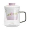 Caneca de Vidro Roxo Degradê Dream Lock Copo de Escritório Separação Chá/Água Xícara de Chá Cerâmica Copo Doméstico para Bebidas
