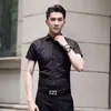 Camisa Blanca de Manga Corta para Hombre, Verano, Corte Delgado, Casual de Negocios, Profesional, Formal, Unisex, Sin Planchar, Resistente a las Arrugas, Camisa Delgada