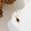 Collar de Oro de 18K Piedra de Nacimiento de Diciembre Circonita de Colores Colgante Pequeño de Gota de Agua Joyería Transfronteriza Europea y Americana Joyería de Amazon