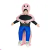 Fantasia inflável de alienígena para Halloween, fantasia de mascote engraçada para desfiles de feriado, cosplay colorido