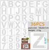 Suministro Exclusivo Transfronterizo de Juego de 36 Piezas de Plantillas de Letras del Alfabeto Inglés Pintadas con Números 62 Decoración de Pared Hueca para Pintar