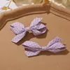 Tela Dulce Versátil Estilo Coreano Lunares Lazo DIY Pinza Lateral Pasador Goma para el Cabello Accesorio para el Cabello Zapatos y Calcetines Accesorios de Ropa