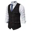 Amazon 2024 Novo Colete Masculino Vintage Tweed Estilo Britânico Amekaji Colete Jaqueta Masculina Tendência