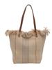 2024 Nueva Bolsa Tote de Lona para Viajero Moda Hombro de Gran Capacidad Borla Combinable Bolsa Tejida Bolsa de Lona