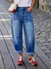 Suministro Exclusivo Transfronterizo para Amazon en Europa y América, Modelo Nuevo 2026 Jeans Scimitar Elásticos Elásticos de Cintura Elástica en Stock