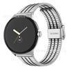 Adecuado para Bandas de Smartwatch Google Pixel Watch 1/2/3/4 con Hebilla de Doble Seguridad, Metal de Siete Eslabones de Gama Alta