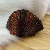 Presilha de Concha Ilha Garra Concha Plana Grampo de Cabelo Grampo de Tubarão para Parte de Trás da Cabeça Feminina Grampo de Cabelo Estilo Férias na Praia