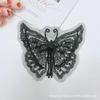 Mariposa Hecha a Mano DIY con Cuentas Lentejuelas Borla de Cristal Colgante Accesorios para Vestido de Novia Pegatinas de Tela