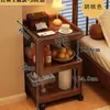 Mesita de noche Estilo Chino Dormitorio Mesita de noche Móvil Estante de Almacenamiento para Mesita de Noche Mesa Pequeña Simple Multifuncional Creativa
