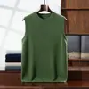 Nuevo chaleco de punto de cachemira para hombre de otoño e invierno, adecuado para ir al trabajo, versátil, holgado, casual, cálido, sin mangas, para usar debajo