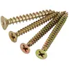 Tornillos para madera de aglomerado recubiertos de zinc, tornillos autorroscantes de cabeza plana, tornillos autorroscantes para muebles, tornillos de cabeza avellanada de cruz M4