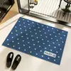 Alfombra de Piso para Baño Estilo Crema con Puntos, Esterilla Absorbente de Agua de Diatomeas, Alfombra Antideslizante para Puerta de Inodoro, Felpudo para el Hogar