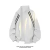 Novedad Otoño 2026 Estilo Hong Kong Blanco Talla Grande Sudadera Cardigan de Algodón Chino M-5X HW26633-TeP38