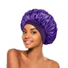 Gorro de Satén Extra Grande para Dormir para Mujer Borde Elástico Ancho Alta Elasticidad Gorro Nocturno Gorro para el Cabello para el Cuidado Diario del Cabello