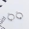 Gran oferta de pendientes de moda sin perforar de cobre de 13 mm con resorte redondo, accesorios para pendientes DIY.