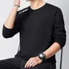 Camiseta de manga larga para hombre, estilo deportivo casual, cuello redondo, camiseta interior estampada de manga larga, camiseta para hombre