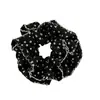 Estilo Coreano de Principios de Otoño Mi Ka Negro Floral Doble Capa Tejido de Ganchillo Cuerda para el Cabello Tipo Intestino Grande Temperamento Elegante Recogido Bajo Flor para el Cabello Cuerda para el Cabello