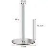 Soporte Sencillo para Rollo de Papel de Encimera Estante de Pie para Toallas de Papel de Cocina Soporte de Plástico para Film Plástico y Toallas de Papel para el Hogar