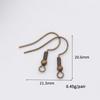 Accesorios de Joyería DIY Aretes Oro KC Blanco K Color Latón con Cuentas Gancho de Resorte para Oreja Gancho de Pez Gancho de Signo de Interrogación