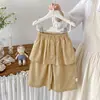Pantalones casuales de dos piezas falsos para niñas, colección de primavera y otoño, estilo coreano, diseño moderno, pantalones largos para bebés niñas, pantalones versátiles de pierna ancha