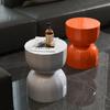 Mesa esquinera creativa de reloj de arena rojo en línea estilo nórdico ins para el hogar apartamento pequeño sala de estar mesa de café pequeña almacenamiento simple mesa auxiliar de sofá
