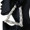 Pendientes de bambú grandes de fábrica al por mayor, pendientes retro exagerados transfronterizos europeos y americanos, pendientes de hip-hop punk dorados KC