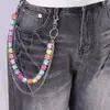 Cadena de Cintura M&M Colorida Estilo Hip-Hop Europeo y Americano, Cadena Versátil para Jeans Unisex, Cadena de Pantalones de Calle de Moda