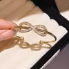 Pulsera Transfronteriza Europea y Americana de Circonita Minimalista Elegante Versátil con un Diseño Único, Joyería Exquisita y Lujosa