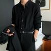 MYQ Cardigan Sweater Masculino Primavera e Outono Estilo Coreano Solto Moda Luz Maduro Estilo Desgaste Exterior Manga Comprida Camisa Polo de Malha