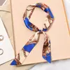 Asa de bolsa de corbata bolsa envuelta en cinta pequeña decoración de asa de bolso de seda pañuelo de seda cinta estrecha impresa de seda artificial larga
