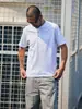 Camiseta Manga Curta Gola Henley Minimalista Série 26Ss da Trs, Minimalista, Coolmax, Absorvente de Suor, Secagem Rápida, Caimento Solto