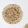 Tapete de Grama Vietnamita para Casa Tecido à Mão Tapete Anti-escaldante Isolamento Térmico para Mesa de Jantar Decoração Cuia Tapete de Refeição