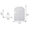 Bolsa para Peluca Grande Ensanchada No Tejida con Cremallera Bolsa de Almacenamiento para Pelucas Bolsa de Empaque Transparente a Prueba de Polvo para Pelucas con Pinzas