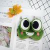 Máscara de Ojos Grandes de Rana Auténtica para Niños y Estudiantes, Diadema de Dibujos Animados, Máscara de Protección para Ojos con Compresa Fría y Caliente, Rana Feliz