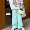 Pantalones Casuales Sueltos de Moda Otoñal para Niñas Pantalones Jogger de Color Sólido Elegantes para Primavera y Otoño para Niños