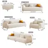 Sofá de Tela Estilo Nórdico, Sencillo y Minimalista para Uso Doméstico, Adecuado para Apartamentos Pequeños y Unidades de Alquiler, Sofá Pequeño de Terciopelo Color Crema Amigable con la Piel con Marco de Madera