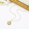 Nuevo Collar de Acero de Titanio Europeo y Americano de Venta Caliente Transfronterizo para Mujer Ins Chapado en Oro Plata Colgante Bicolor Moda Elegante Venta Directa de Fábrica