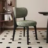 Cadeira de jantar de alta qualidade para uso doméstico, cadeira estofada moderna estilo creme, banqueta de jantar, cadeira de reunião para hotel com encosto, cadeira de jantar de luxo leve