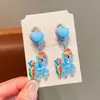 Novos Brincos Infantis, Presilhas de Orelha, Orelhas Não Perfuradas, Brincos de Ursinho Cartoon para Meninas, Joias Doces de Princesa, Brincos para Menininhas