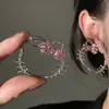 Brincos de Gato com Strass Novos e Fofos da Moda para Mulheres, Presilhas de Orelha de Gato Kt Únicas e Ousadas, Brincos Versáteis de Alta Qualidade