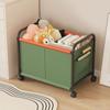 Estante de almacenamiento con carrito, cesta de almacenamiento para juguetes y artículos diversos, estante de almacenamiento para sala de estar, carrito portátil multifuncional de gran capacidad