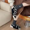 Calcetines de encaje blanco para mujer, calcetines de longitud media, moda otoño e invierno, estilo japonés JK, calcetines con bordado, medias de verano para mujer