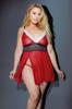 Suministro de comercio exterior Europa y Estados Unidos gasa roja Navidad ropa interior sexy dividida juego de tentación sexy fabricantes mayoreo