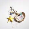 Chaveiro Ventilador Estrela do Mar Série Oceano Pingente Fofo Nicho Decoração de Mochila para Meninas Estilo Férias na Praia