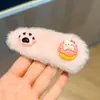 Nuevo Pinza de Pelo de Felpa Gatito Lindo Dibujo Animado Dulce Pinza de Pelo Alto Valor Estilo Fresco Otoño e Invierno Pinza para Flequillo