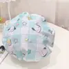 Touca de banho fofa de camada dupla kulomi touca de lavagem touca de banho impermeável para adulto touca de banho cozinha chapéu de proteção contra fumaça e óleo